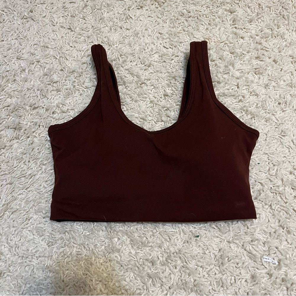 balance athletica vitality brown sport bra size small